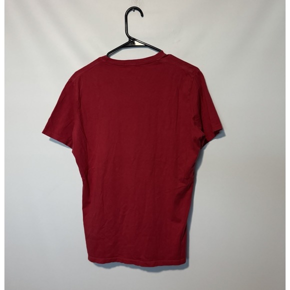 Gustin Shirt Mens Small Red Crewneck Short Sleeve Made in USA Tee Cotton Blend - Picture 5 of 7